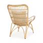 Лаунж-кресло плетеное с подставкой для ног Garden Relax Maela алюминий, искусственный ротанг, ткань натуральный, бежевый Фото 6
