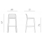 Комплект пластиковых барных стульев Nardi Lido Set 4 стеклопластик антрацит Фото 2