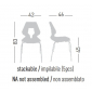Комплект пластиковых стульев Gaber Prodige NA Set 2 металл, технополимер оранжевый Фото 2
