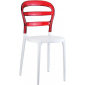 Комплект пластиковых стульев Siesta Contract Miss Bibi Set 4 стеклопластик, поликарбонат белый, красный Фото 8