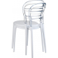Комплект пластиковых стульев Siesta Contract Miss Bibi Set 2 стеклопластик, поликарбонат белый, прозрачный Фото 8