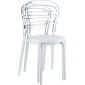 Комплект пластиковых стульев Siesta Contract Miss Bibi Set 4 стеклопластик, поликарбонат белый, прозрачный Фото 6
