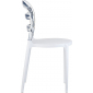 Комплект пластиковых стульев Siesta Contract Miss Bibi Set 4 стеклопластик, поликарбонат белый, прозрачный Фото 5