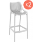 Комплект пластиковых барных стульев Siesta Contract Air Bar 75 Set 2 стеклопластик белый Фото 1