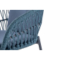 Кресло плетеное с подушками Grattoni Elba алюминий, роуп, олефин синий Фото 4