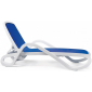 Комплект пластиковых лежаков Nardi Alfa Set 4 полипропилен, текстилен белый, синий Фото 9