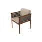 Комплект деревянной плетеной мебели Tagliamento Knob ироко, роуп, ткань Фото 9