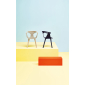 Кресло пластиковое PEDRALI Fox сталь, ясень, стеклопластик беленый ясень, голубой Фото 6