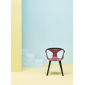 Кресло пластиковое PEDRALI Fox сталь, ясень, стеклопластик беленый ясень, голубой Фото 7