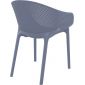 Комплект пластиковой мебели Siesta Contract Sky 70 Pro сталь, стеклопластик темно-серый Фото 12