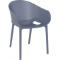 Комплект пластиковой мебели Siesta Contract Sky 70 Pro сталь, стеклопластик темно-серый Фото 13
