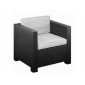 Кресло плетеное Poltrona с подушками Shaf пластик темно-серый (антрацит) Фото 1
