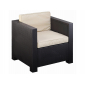 Кресло плетеное Poltrona с подушками Shaf пластик темно-серый (антрацит) Фото 2