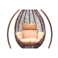 Кресло плетеное подвесное KVIMOL сталь, искусственный ротанг темно-коричневый Фото 4