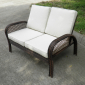 Комплект плетеной мебели KVIMOL КМ-0388 сталь, искусственный ротанг, стекло коричневый, светло-бежевый Фото 5