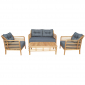 Комплект деревянной мебели Azzura Colorado акация натуральный тик, темно-серый Фото 5