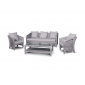 Комплект плетеной мебели 4SIS Лабро алюминий, искусственный ротанг серый Фото 3