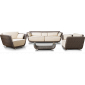 Комплект плетеной мебели 4SIS Ривьера алюминий, искусственный ротанг коричневый Фото 1