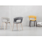 Кресло с обивкой Scab Design Natural Miss B Pop бук, поликарбонат, ткань натуральный бук, серый Фото 5