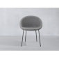 Кресло пластиковое мягкое Scab Design Giulia Pop сталь, технополимер, ткань антрацит, серый Фото 3