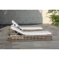 Шезлонг-лежак плетеный с матрасом Skyline Design Dynasty алюминий, искусственный ротанг, sunbrella серый, бежевый Фото 8