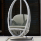 Кресло подвесное плетеное с подушками Skyline Design Heri алюминий, искусственный ротанг, sunbrella белый, бежевый Фото 7