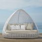 Лаунж-диван плетеный Skyline Design Shade алюминий, искусственный ротанг, sunbrella белый, бежевый Фото 8