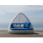 Лаунж-диван плетеный Skyline Design Shade алюминий, искусственный ротанг, sunbrella белый, бежевый Фото 9