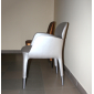 Кресло металлическое мягкое PEDRALI Ester алюминий, искусственная кожа матовый никель, серебристый Фото 8