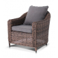 Кресло плетеное 4SIS Кон Панна алюминий, искусственный ротанг, ткань коричневый Фото 2