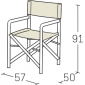Кресло металлическое текстиленовое Crema Fedra алюминий, текстилен белый, коричневый Фото 2