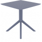 Стол пластиковый Siesta Contract Sky Table 70 сталь, пластик темно-серый Фото 5