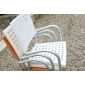 Кресло пластиковое PAPATYA Karea алюминий, стеклопластик сатинированный алюминий, темно-оранжевый Фото 6