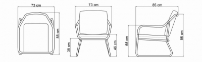 Кресло плетеное с подушками Skyline Design Moma алюминий, полипропилен, sunbrella черный, антрацит, бежевый Фото 5