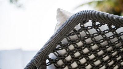 Диван плетеный с подушками Skyline Design Moma алюминий, полипропилен, sunbrella черный, антрацит, бежевый Фото 8