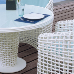 Комплект плетеной мебели Skyline Design Dynasty алюминий, искусственный ротанг, sunbrella белый, бежевый Фото 6