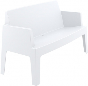 Диван пластиковый двухместный Siesta Contract Box Sofa полипропилен белый Фото 5