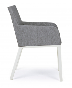 Кресло металлическое с обивкой Garden Relax Owen алюминий, текстилен, олефин белый, серый Фото 4