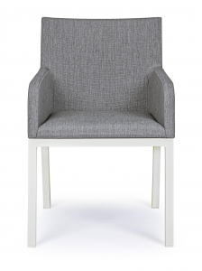 Кресло металлическое с обивкой Garden Relax Owen алюминий, текстилен, олефин белый, серый Фото 3