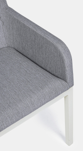 Кресло металлическое с обивкой Garden Relax Owen алюминий, текстилен, олефин белый, серый Фото 7