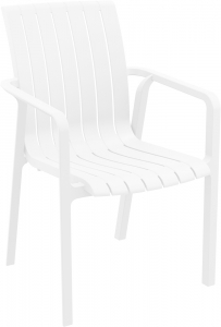 Кресло пластиковое Siesta Contract Slim стеклопластик белый Фото 1