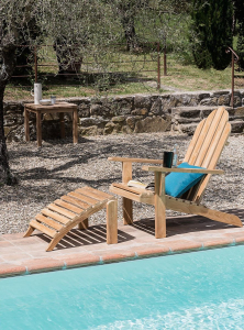 Кресло-шезлонг деревянное Giardino Di Legno Riviera  тик Фото 4