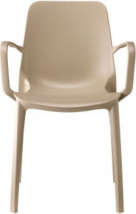 Кресло пластиковое Scab Design Ginevra Go Green технополимер бежевый Фото 3