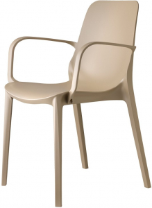 Кресло пластиковое Scab Design Ginevra Go Green технополимер бежевый Фото 7
