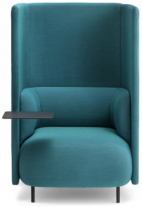 Кресло мягкое с перегородкой PEDRALI Buddy Hub алюминий, сталь, компакт-ламинат HPL, ткань Фото 1