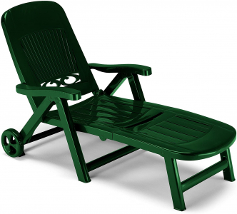 Шезлонг-лежак пластиковый SCAB GIARDINO Splendido Sun-bed пластик зеленый Фото 1