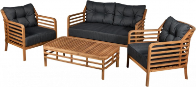 Комплект деревянной мебели Azzura Colorado акация натуральный тик, темно-серый Фото 1
