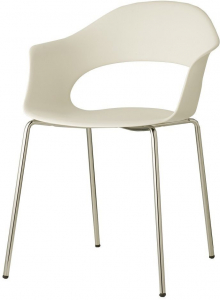 Кресло пластиковое Scab Design Lady B сталь, технополимер хром, лен Фото 1