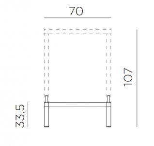 Комплект для увеличения высоты стола Nardi Kit Cube 70 High алюминий тортора Фото 2