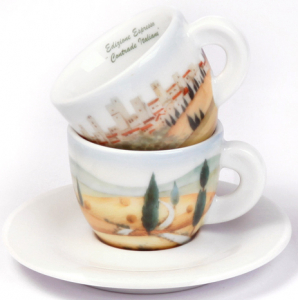 Кофейные пары для эспрессо Ancap Edex фарфор деколь Contrade Italiane Фото 1